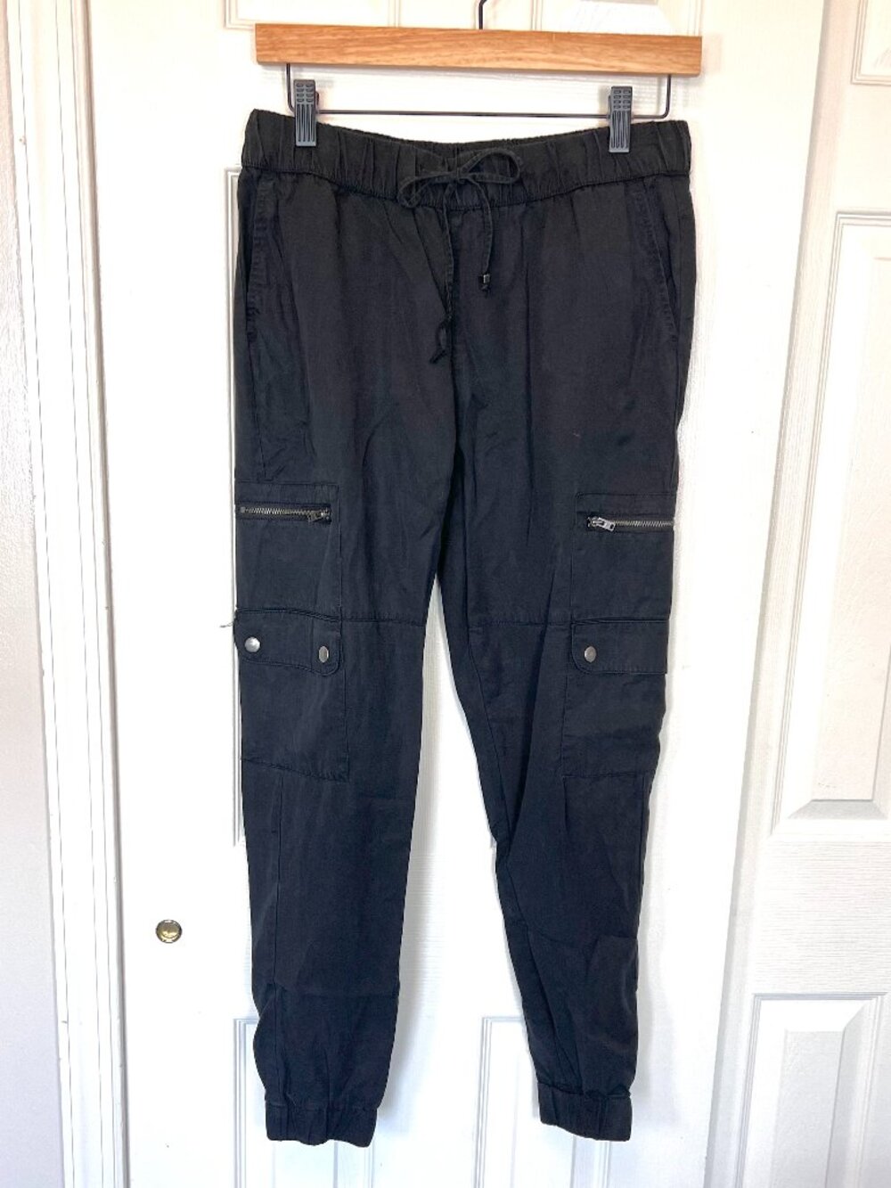 Banana Republic Factory Black Cargo Jogger Pants Size XS Gorpcore Utility